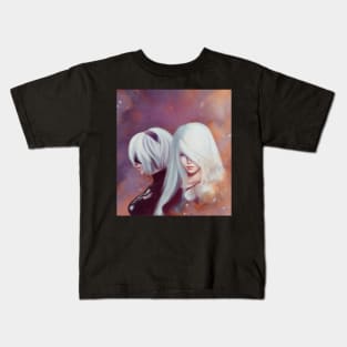 Nier Automata 2b & a2 Kids T-Shirt